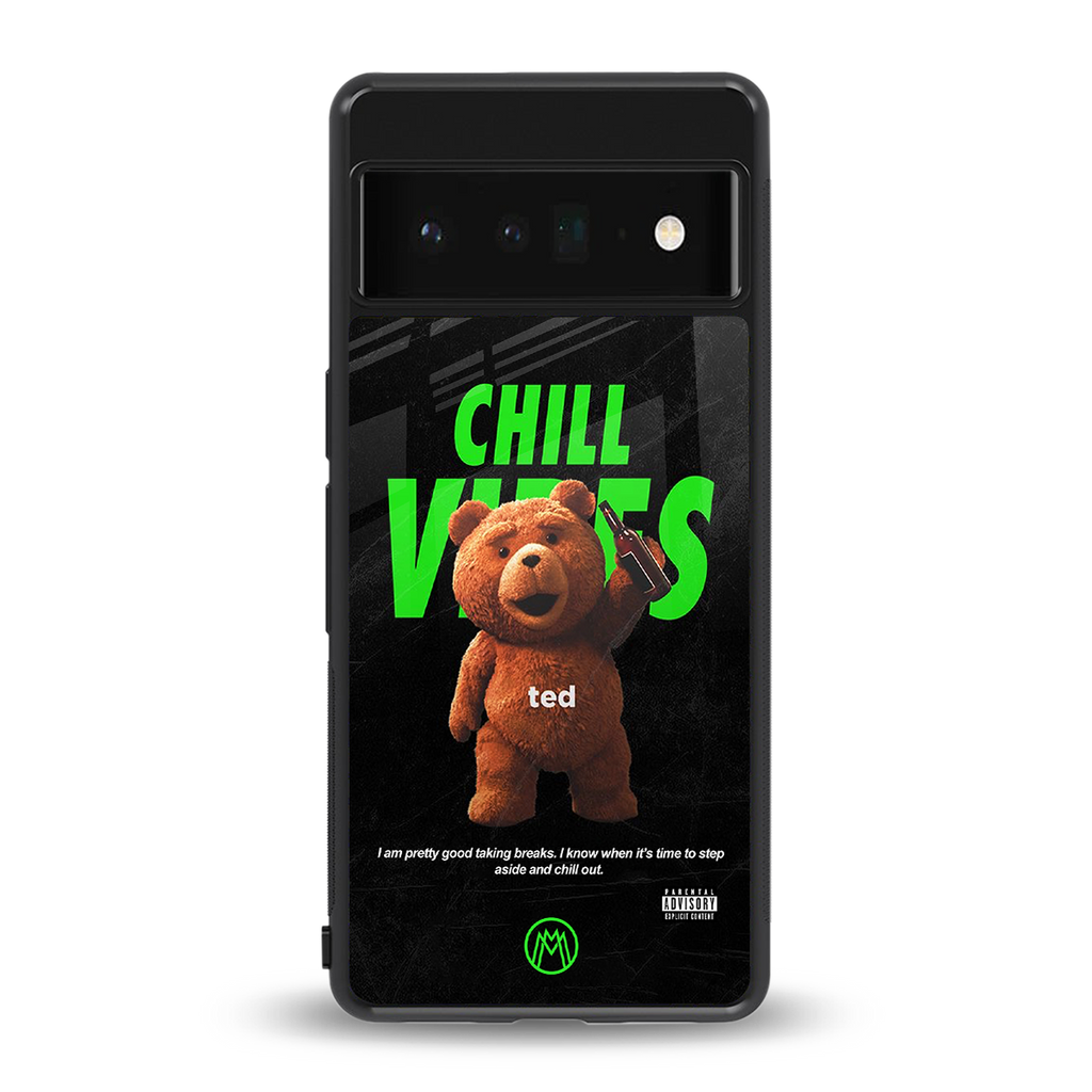 chill vibes back phone cover | glass case for google pixel 6 pro