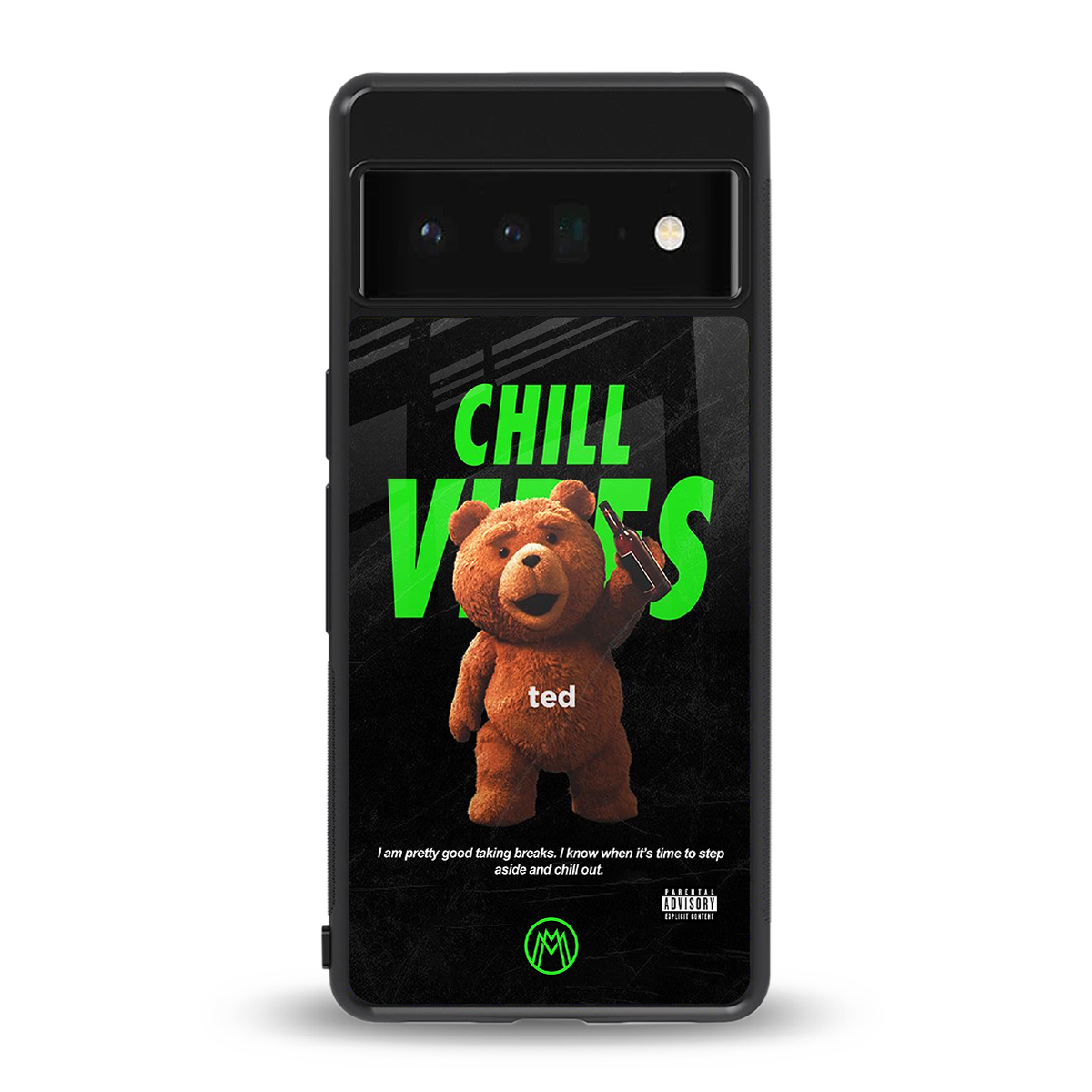 chill vibes back phone cover | glass case for google pixel 6 pro