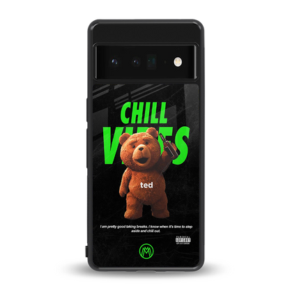 chill vibes back phone cover | glass case for google pixel 6 pro