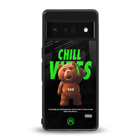 chill vibes back phone cover | glass case for google pixel 6 pro
