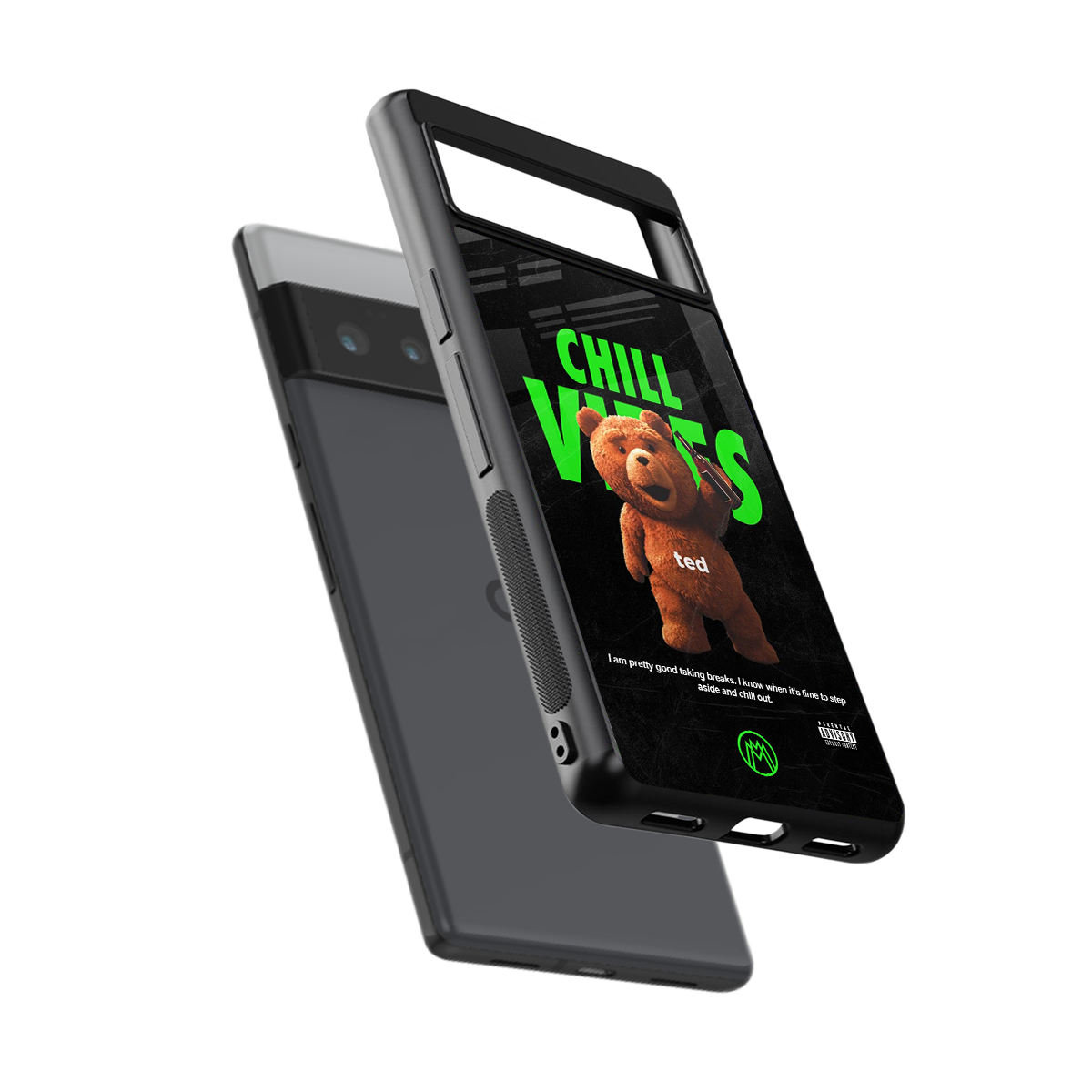 chill vibes back phone cover | glass case for google pixel 6 pro