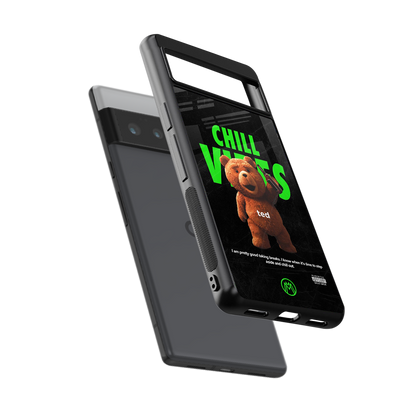 chill vibes back phone cover | glass case for google pixel 6 pro