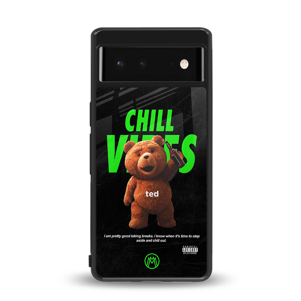chill vibes back phone cover | glass case for google pixel 6