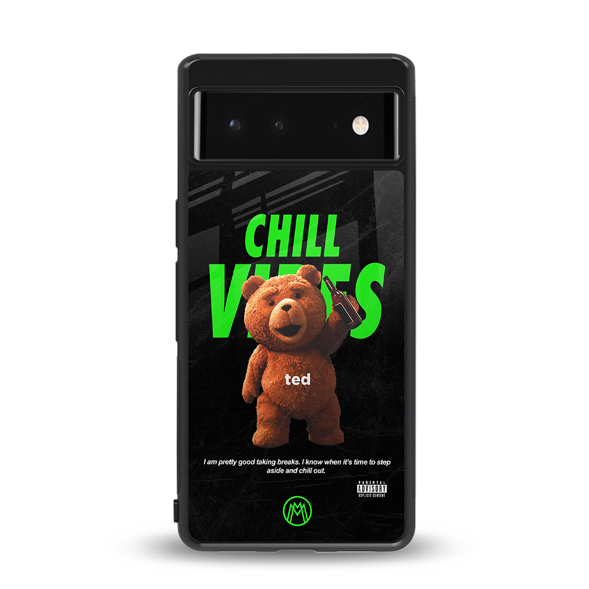 chill vibes back phone cover | glass case for google pixel 6