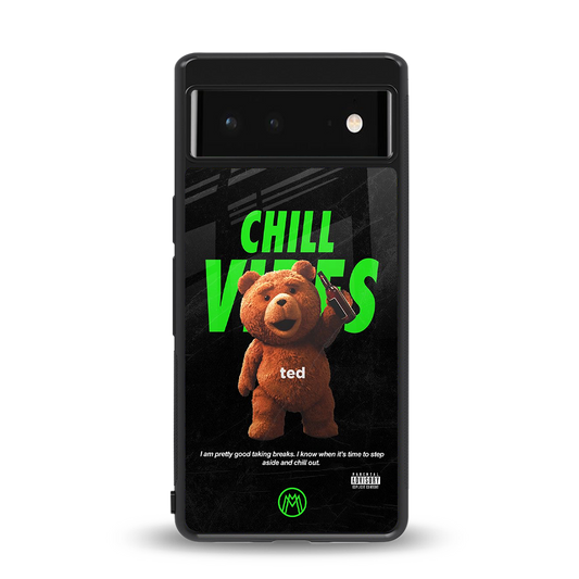 chill vibes back phone cover | glass case for Google Pixel 6A