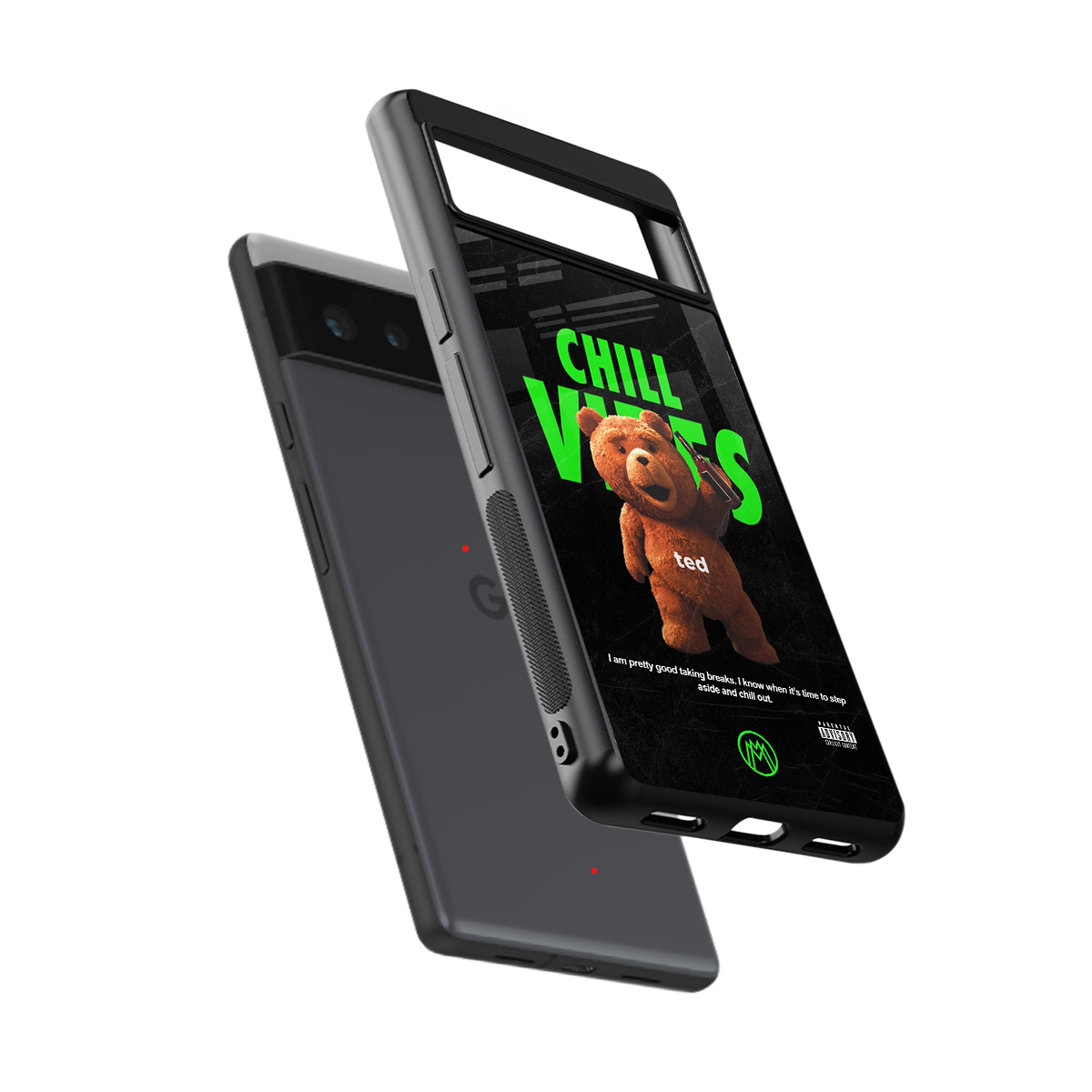 chill vibes back phone cover | glass case for google pixel 6