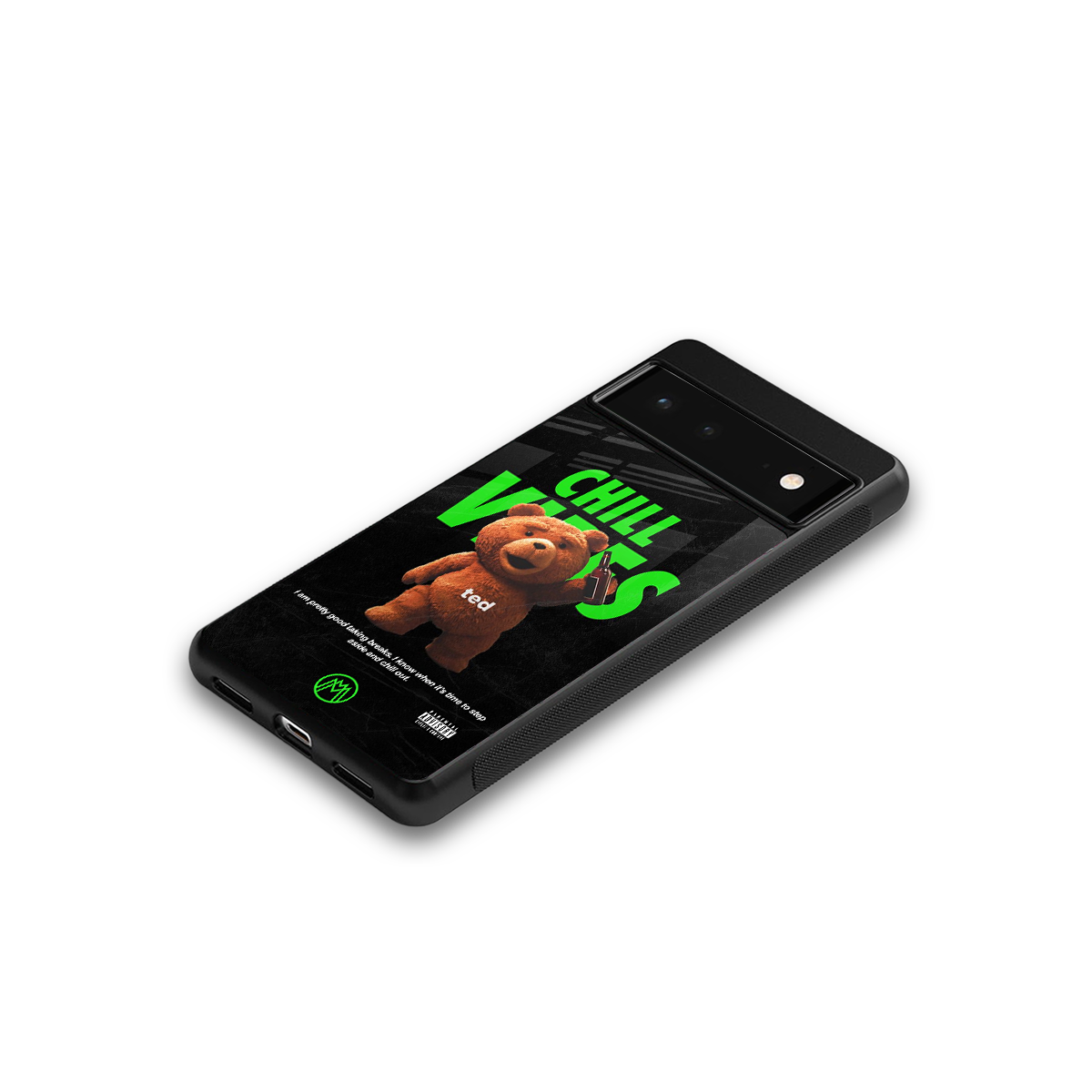 chill vibes back phone cover | glass case for google pixel 6