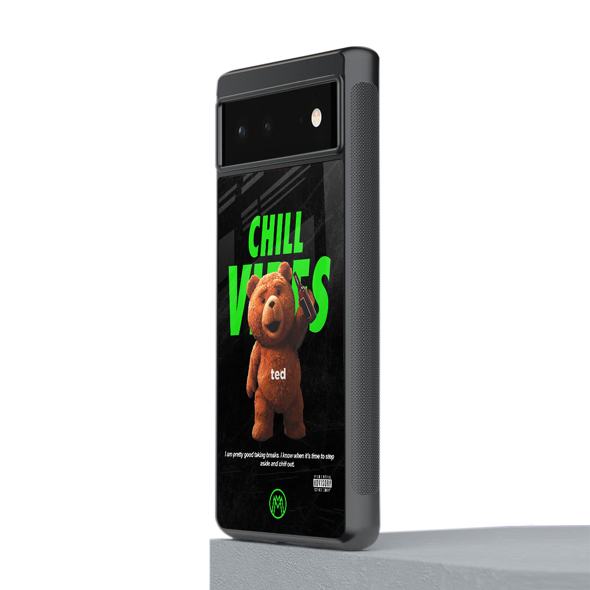 chill vibes back phone cover | glass case for google pixel 6
