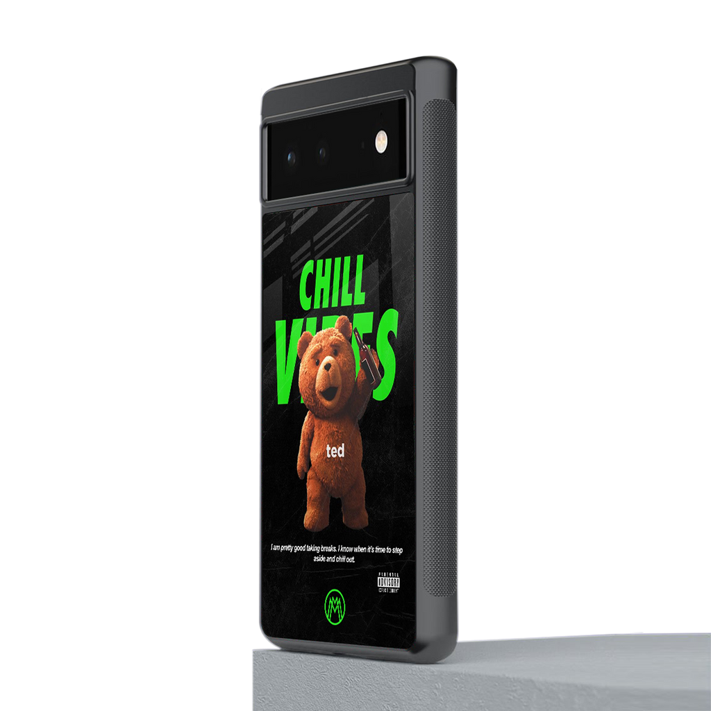 chill vibes back phone cover | glass case for Google Pixel 6A