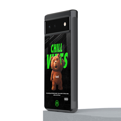 chill vibes back phone cover | glass case for Google Pixel 6A