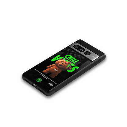 chill vibes back phone cover | glass case for google pixel 7 pro