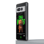chill vibes back phone cover | glass case for google pixel 7 pro