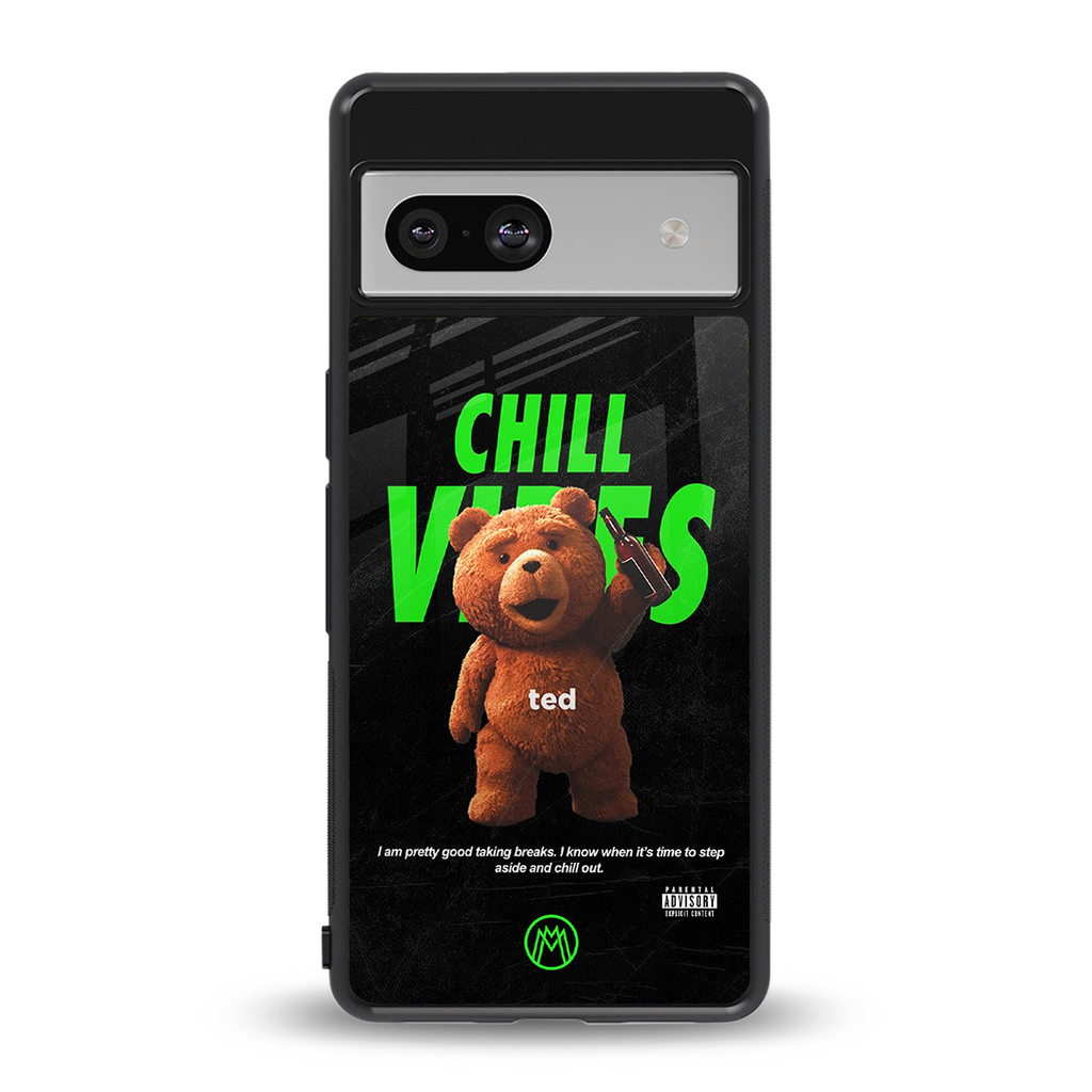 chill vibes back phone cover | glass case for Google Pixel 7