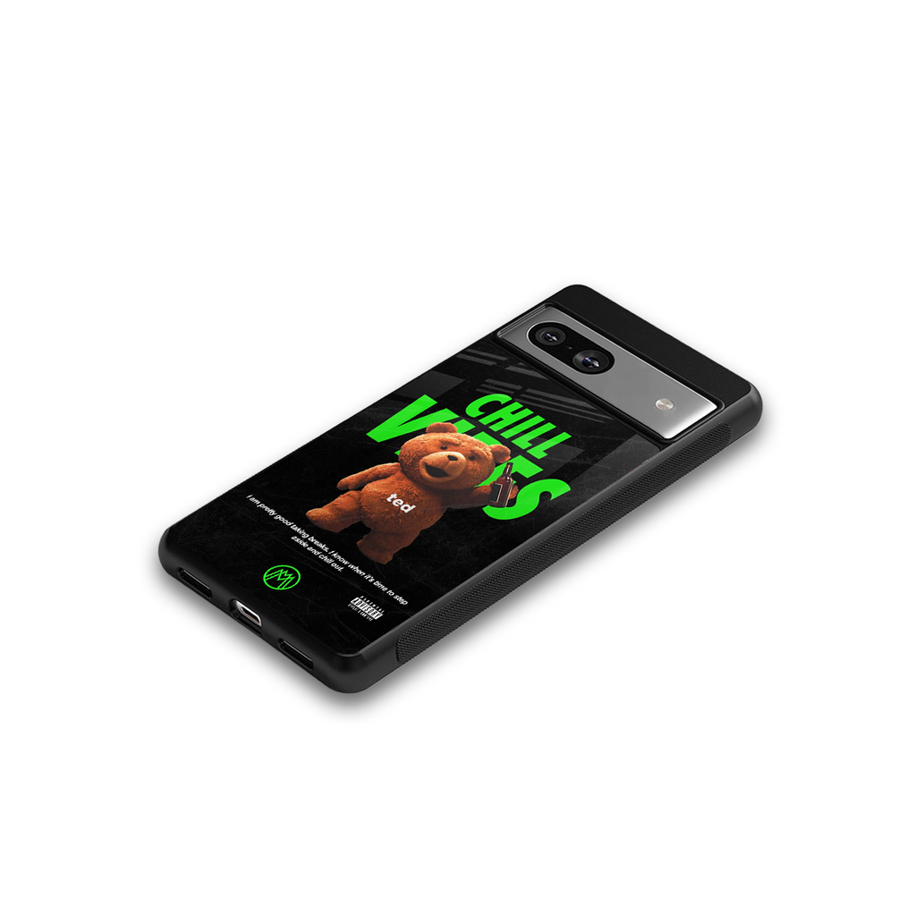 chill vibes back phone cover | glass case for Google Pixel 7A