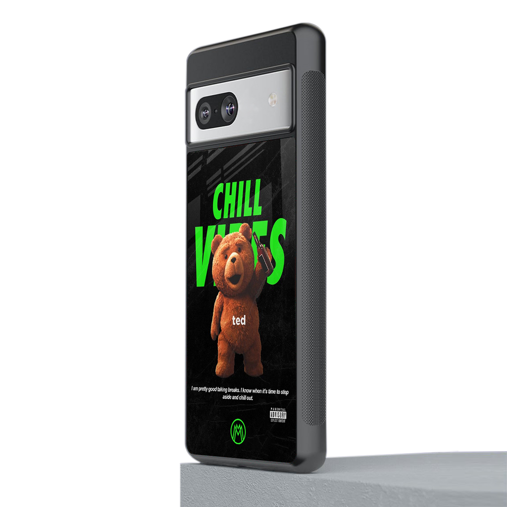 chill vibes back phone cover | glass case for Google Pixel 7