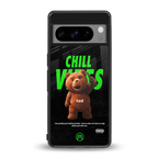 chill vibes back phone cover | glass case for google pixel 8 pro