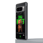 chill vibes back phone cover | glass case for google pixel 8 pro