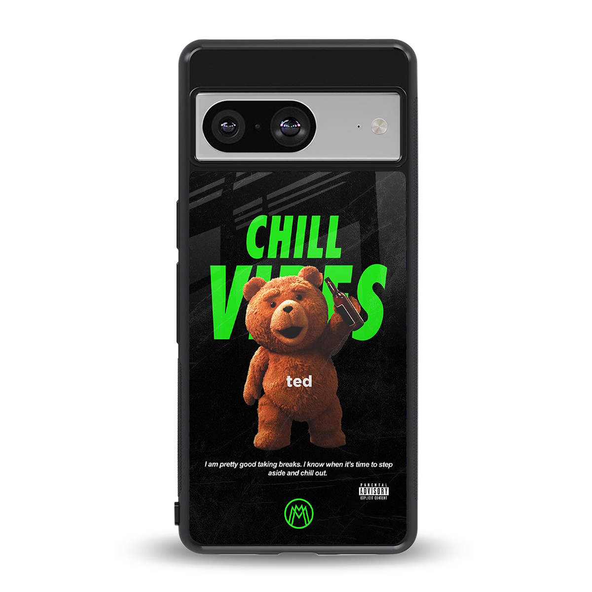 chill vibes back phone cover | glass case for Google Pixel 8