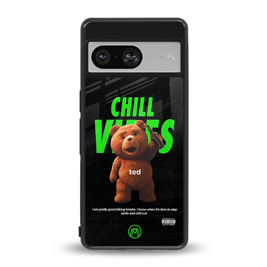 chill vibes back phone cover | glass case for Google Pixel 8