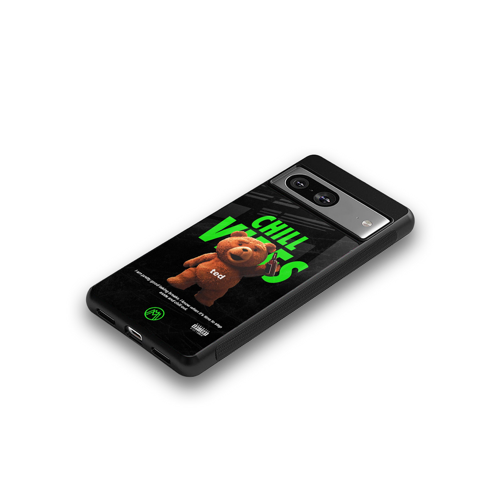 chill vibes back phone cover | glass case for Google Pixel 8