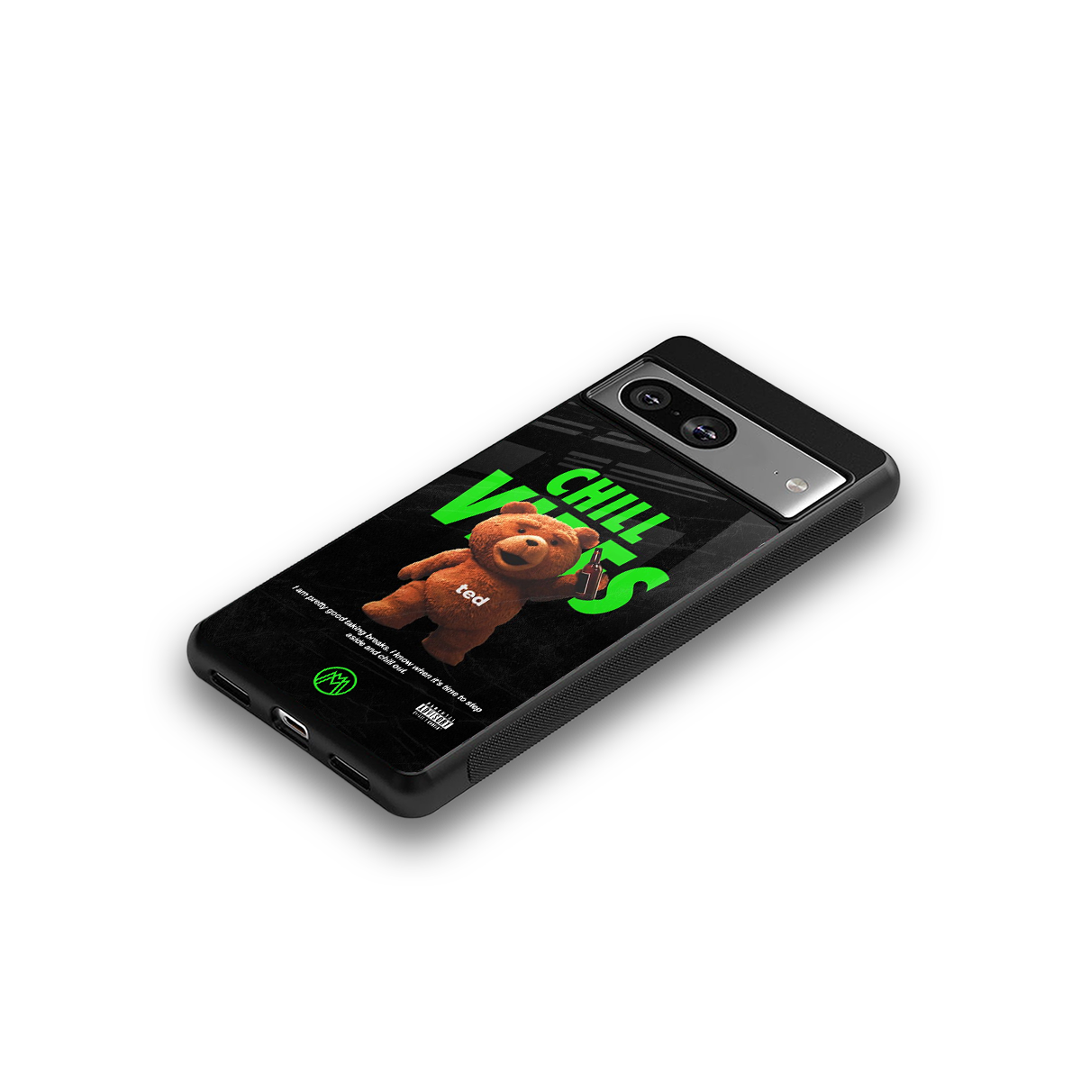chill vibes back phone cover | glass case for Google Pixel 8