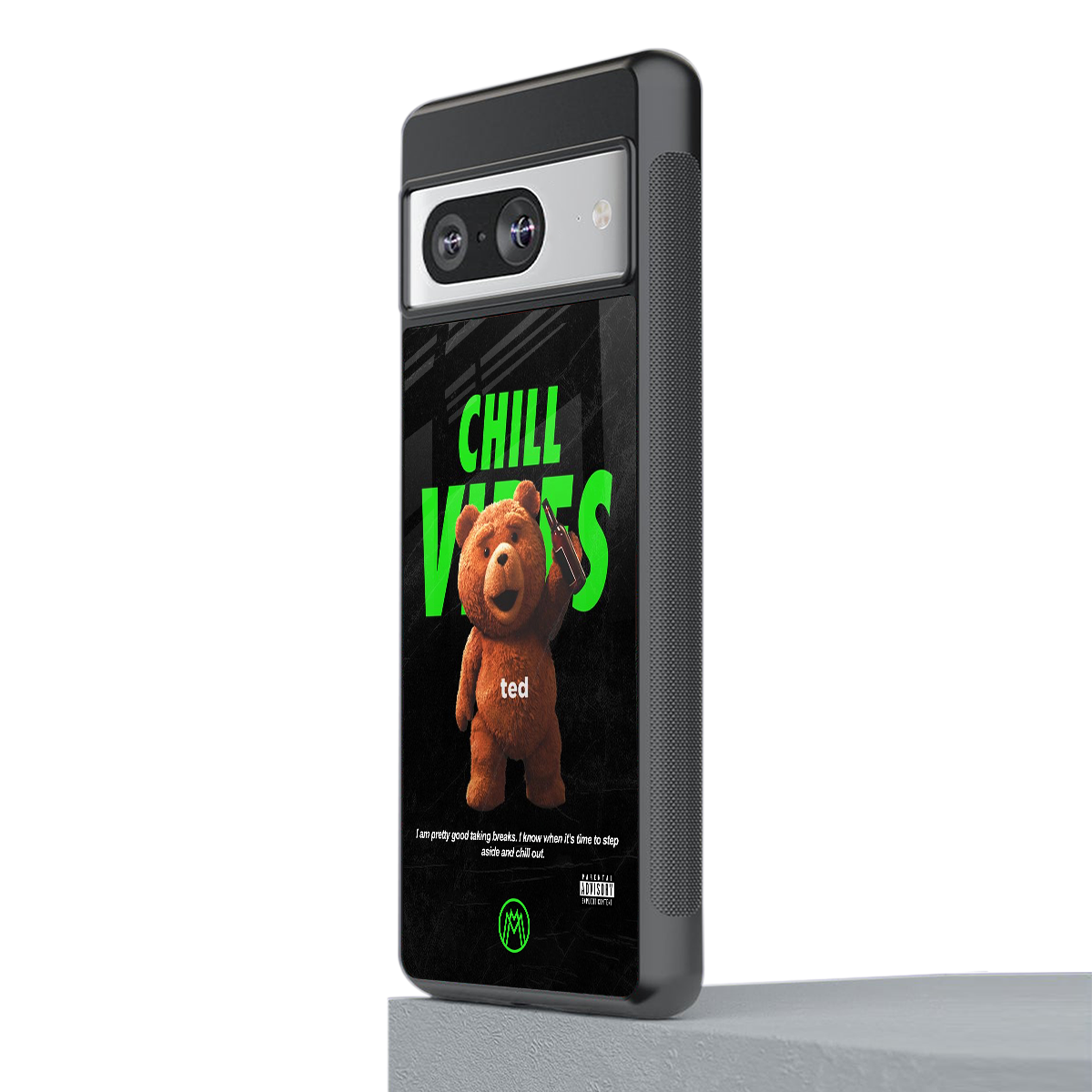 chill vibes back phone cover | glass case for Google Pixel 8