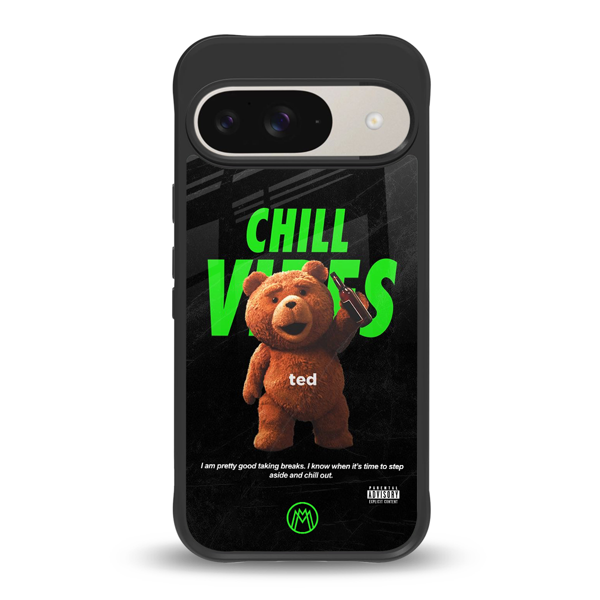 chill vibes back phone cover | glass case for google pixel 9