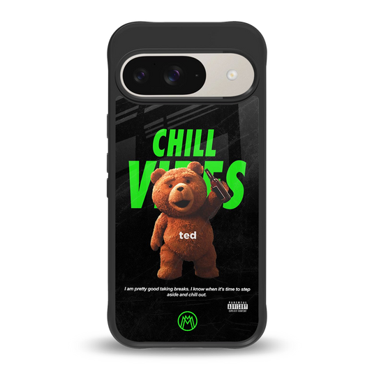 chill vibes back phone cover | glass case for google pixel 9