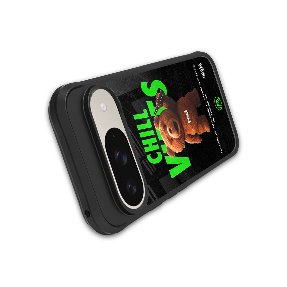 chill vibes back phone cover | glass case for google pixel 9