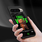 chill vibes back phone cover | glass case for google pixel 9 pro xl