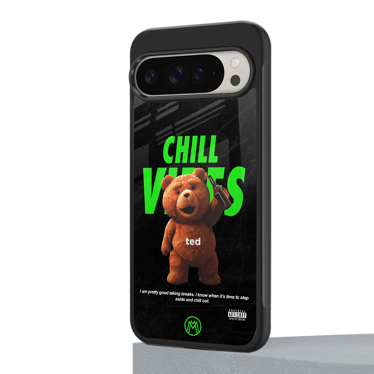 chill vibes back phone cover | glass case for google pixel 9 pro xl
