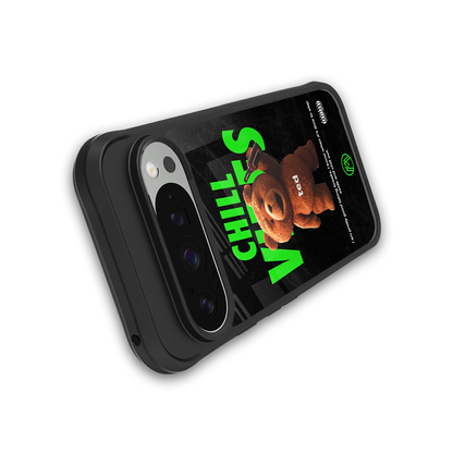 chill vibes back phone cover | glass case for google pixel 9 pro xl