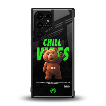chill vibes back phone cover | glass case for samsung galaxy s24 ultra