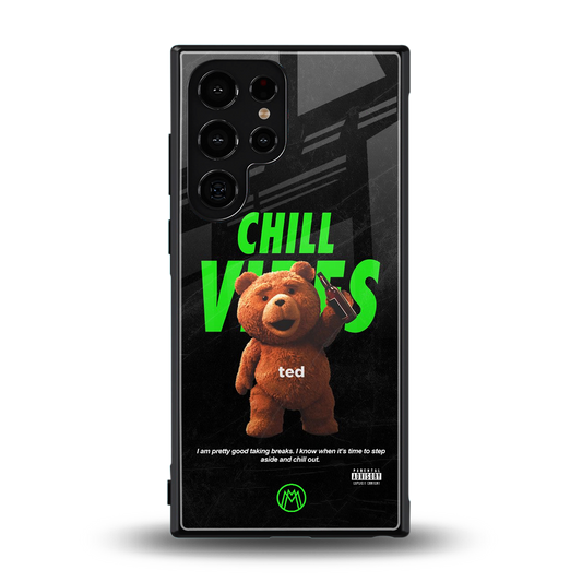 chill vibes back phone cover | glass case for samsung galaxy s24 ultra