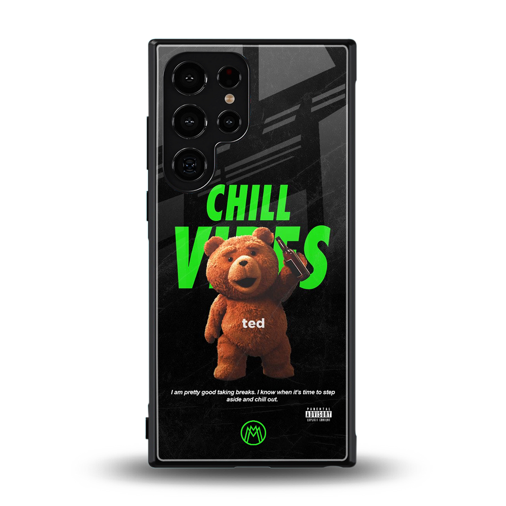 chill vibes back phone cover | glass case for samsung galaxy s23 ultra