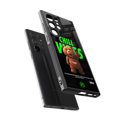 chill vibes back phone cover | glass case for samsung galaxy s24 ultra