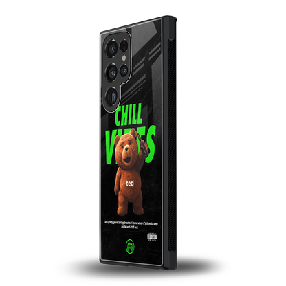chill vibes back phone cover | glass case for samsung galaxy s24 ultra
