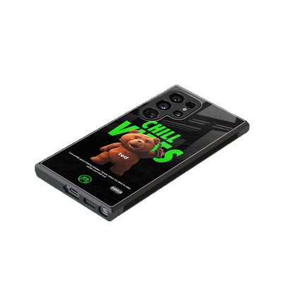 chill vibes back phone cover | glass case for samsung galaxy s24 ultra