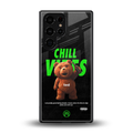 chill vibes back phone cover | glass case for samsung galaxy s25 ultra