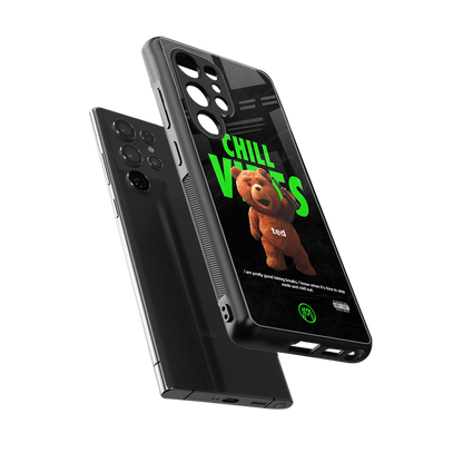 chill vibes back phone cover | glass case for samsung galaxy s25 ultra