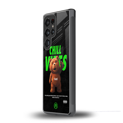 chill vibes back phone cover | glass case for samsung galaxy s25 ultra
