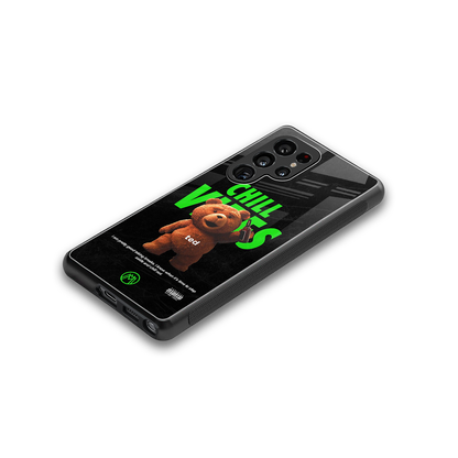 chill vibes back phone cover | glass case for samsung galaxy s25 ultra
