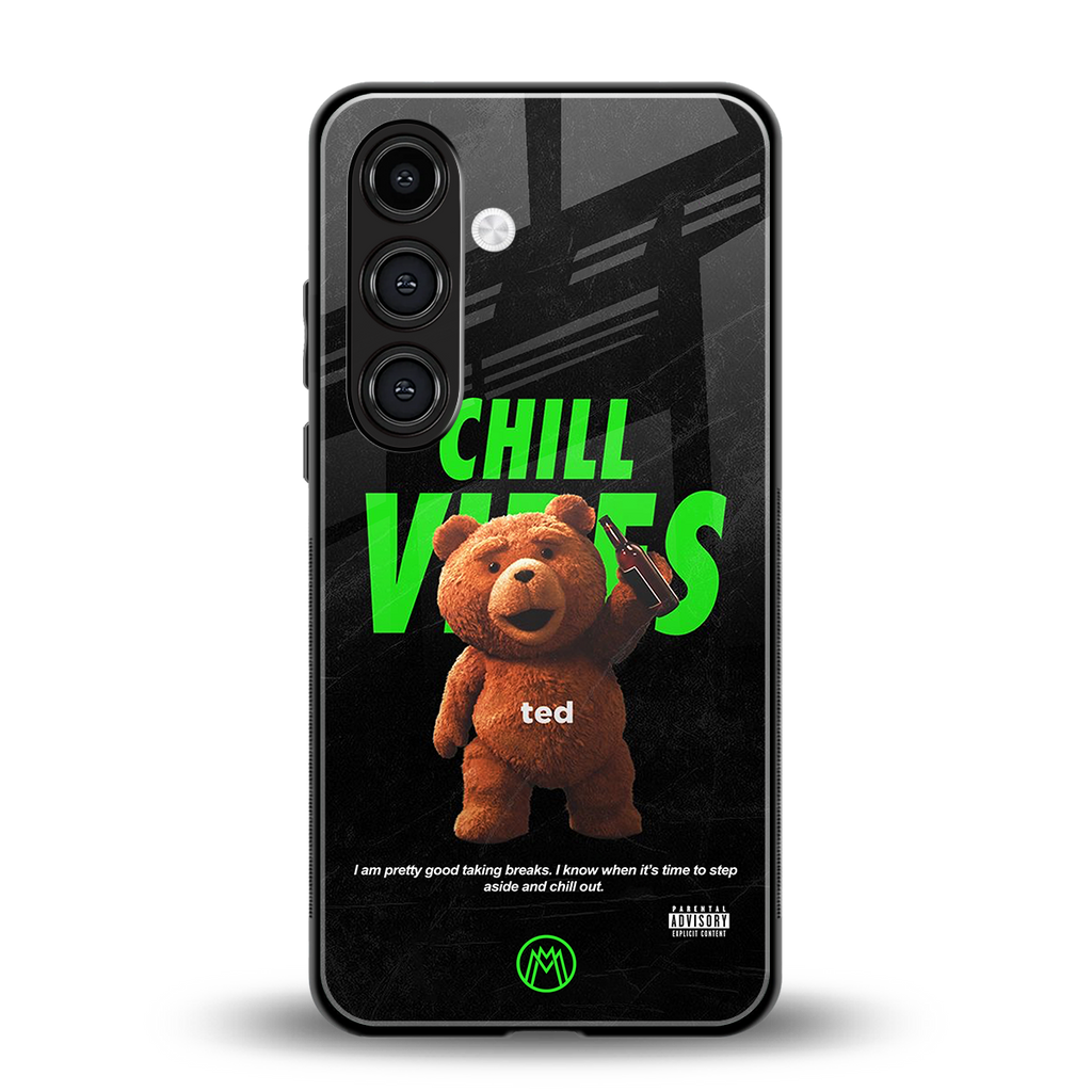 chill vibes back phone cover | glass case for samsung galaxy s25