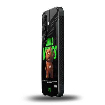 chill vibes back phone cover | glass case for samsung galaxy s24 plus