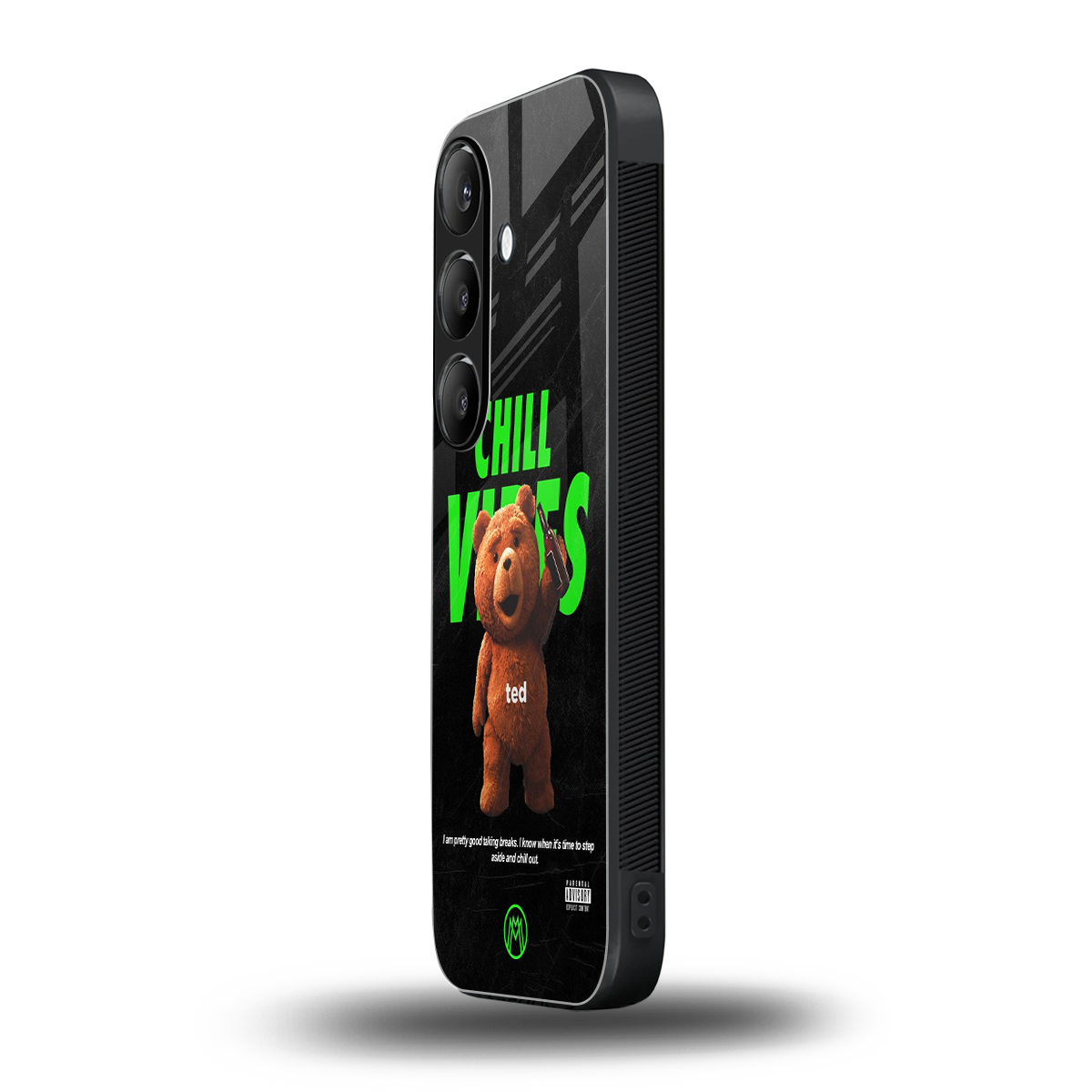 chill vibes back phone cover | glass case for samsung galaxy s24 fe