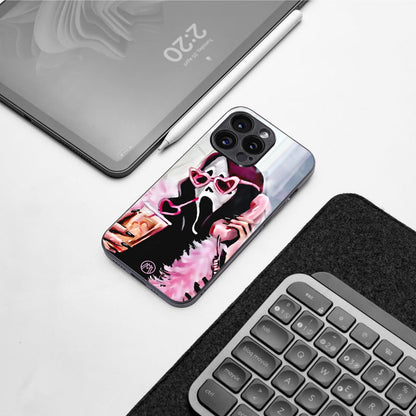chill thrill back phone cover | glass case for iphone 15 pro