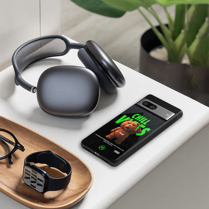 chill vibes back phone cover | glass case for iphone 15 pro