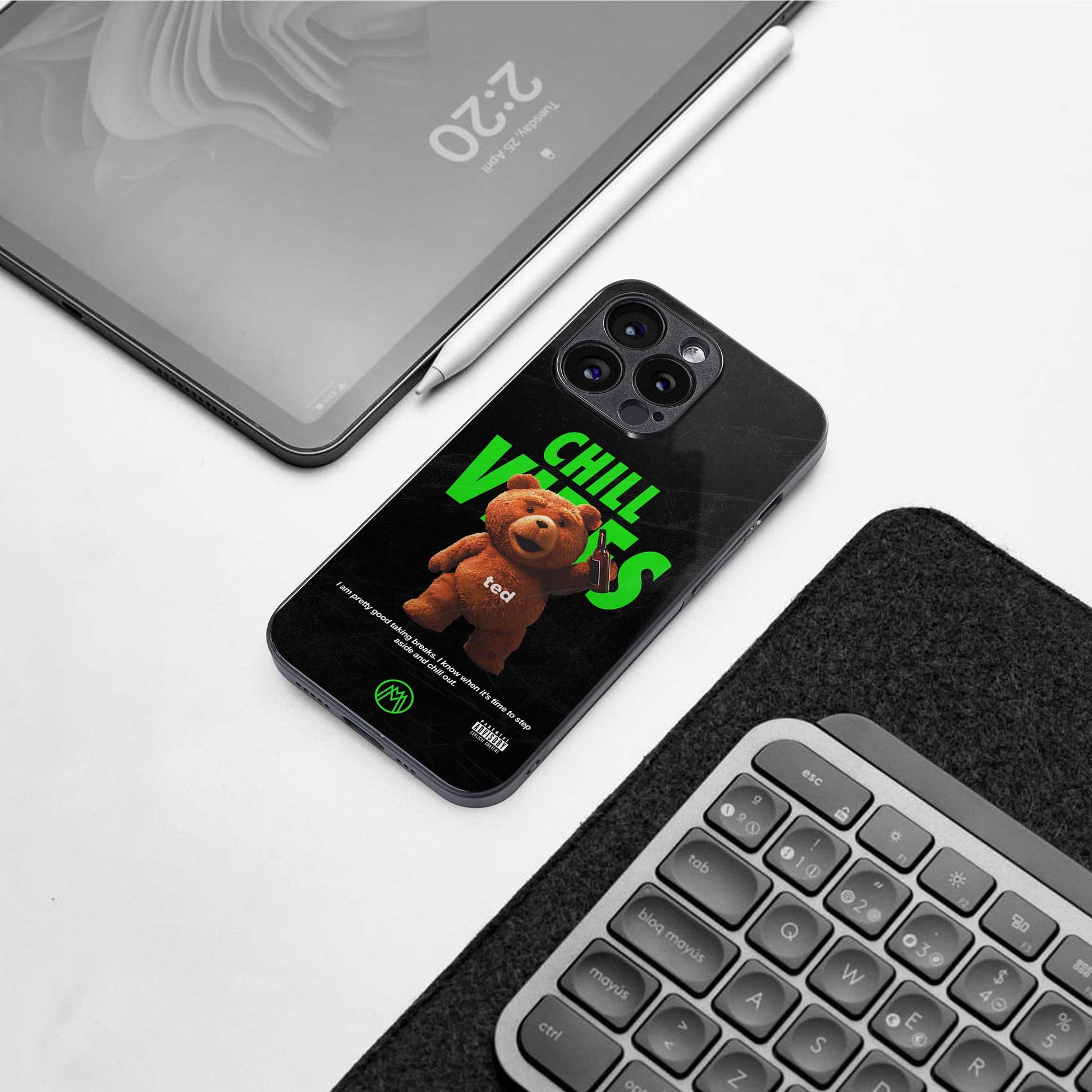 chill vibes back phone cover | glass case for iphone 16e