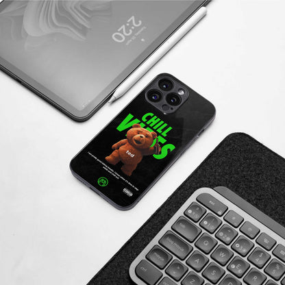 chill vibes back phone cover | glass case for samsung galaxy s24 ultra