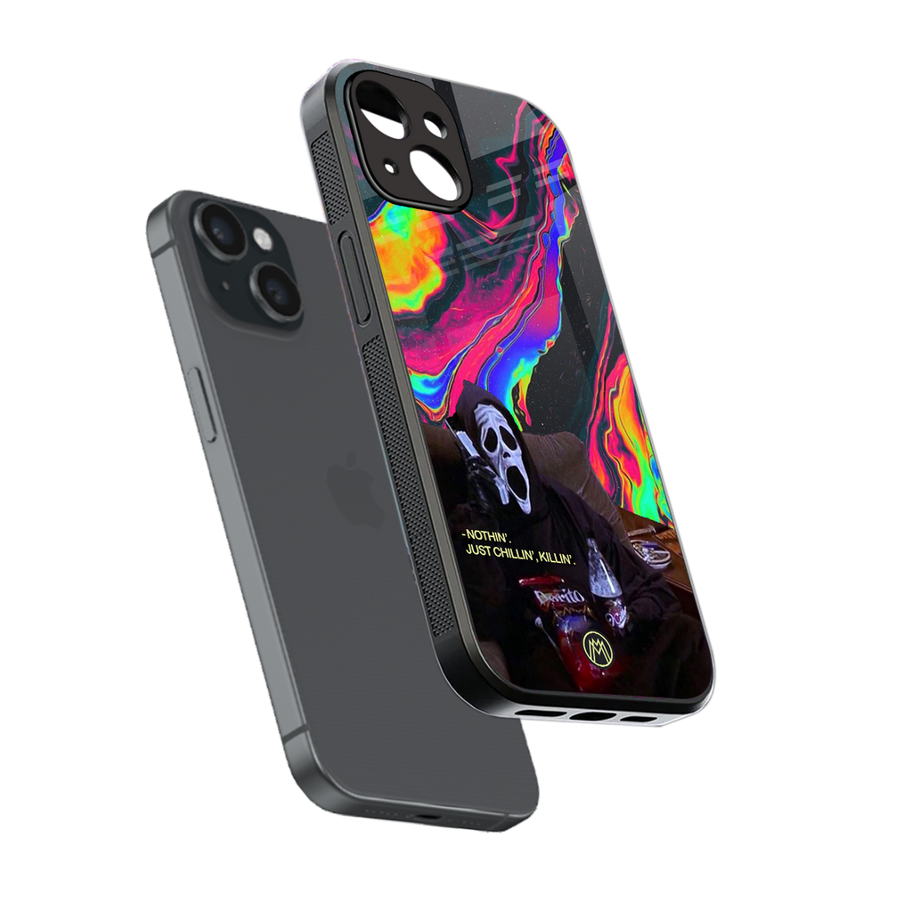 chillin killin back phone cover | glass case for iphone 13 mini